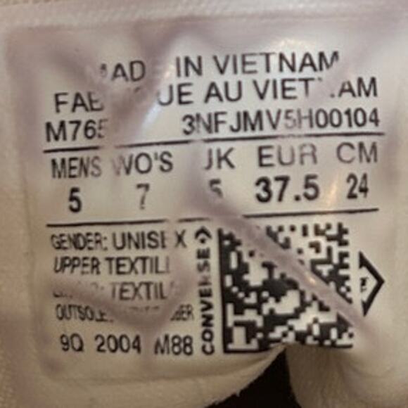 Converse All Star - CT Hi Optical - Sneakers - White - Women's - 7 - M7650 - Picture 10 of 10